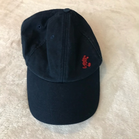 Walt Disney Mickey Mouse Hat Cap Strap Back One Size Navy Blue Logo Embroidered - Picture 3 of 8
